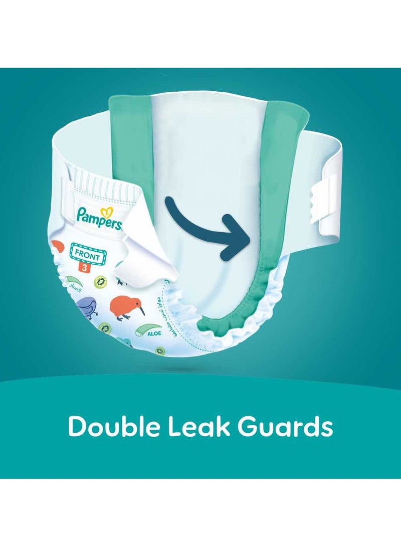بامبرز Rash Protection Taped Diapers, Size 3, 6-10kg, +50% Aloe Vera Lotion for Rash Protection, Giant Pack - Image 5