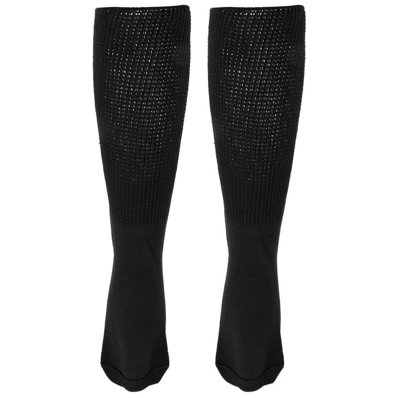 Extra Wide Diabetic Socks: 100% Cotton Material With Good Elasticity - Anti Slip Bottom Extra Wide Edema Socks for Elderly, People With Swollen Feet or Limited Mobility - Image 2