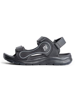 PUCA PUCA Sandals For Men | Comfortable Men's Sandals| Phylon Outsole | Anti-Skid | Velcro | Gripper Black  - Image 3