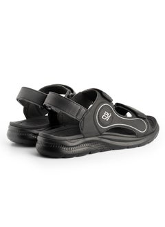 PUCA PUCA Sandals For Men | Comfortable Men's Sandals| Phylon Outsole | Anti-Skid | Velcro | Gripper Black  - Image 5