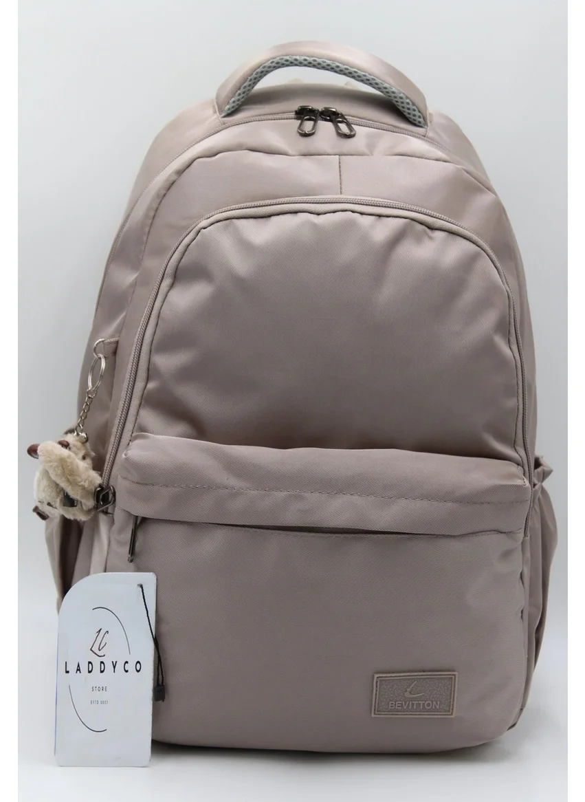 Bevitton Waterproof Special Bts Fabric Unixes Beige Daily School Backpack 34101