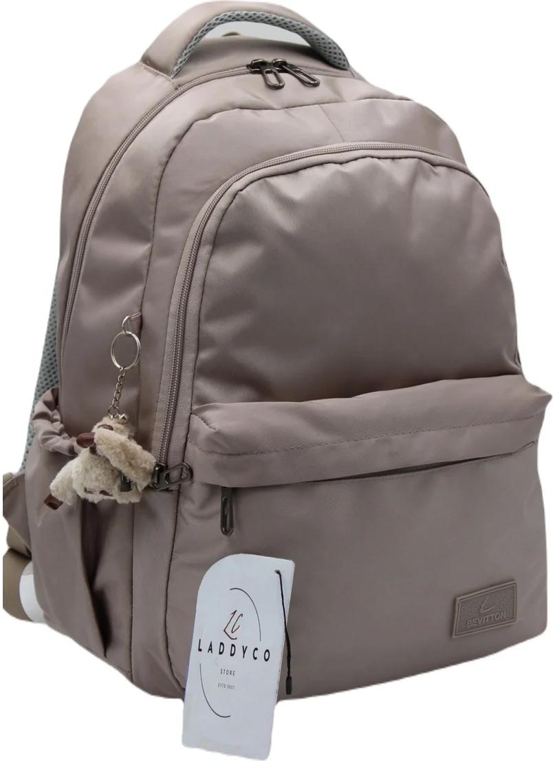 Bevitton Waterproof Special Bts Fabric Unixes Beige Daily School Backpack 34101