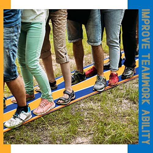 Woanger 4 Pcs Teamwork Games Group Learning Activity Carnival Team Building Games Fun Playing Run Mat for Kids Teens Adults Family Field Day Outdoor Indoor School Backyard Party, 1.47 x 19.68 ft - Image 5