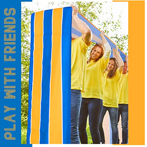 Woanger 4 Pcs Teamwork Games Group Learning Activity Carnival Team Building Games Fun Playing Run Mat for Kids Teens Adults Family Field Day Outdoor Indoor School Backyard Party, 1.47 x 19.68 ft - Image 4