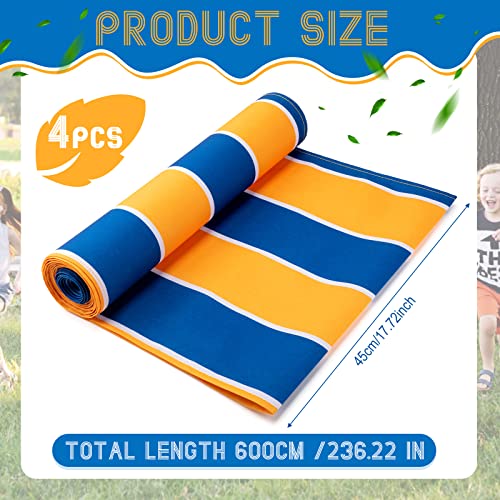 Woanger 4 Pcs Teamwork Games Group Learning Activity Carnival Team Building Games Fun Playing Run Mat for Kids Teens Adults Family Field Day Outdoor Indoor School Backyard Party, 1.47 x 19.68 ft - Image 2