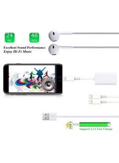 esbeecables Iphone Adapter and Splitter 2 in 1 Dual Lightning Headphone Jack Aux Audio and Charge Adapter Dongle for Iphone  - Image 4