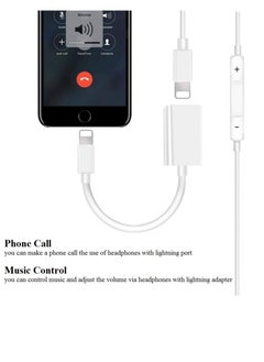esbeecables Iphone Adapter and Splitter 2 in 1 Dual Lightning Headphone Jack Aux Audio and Charge Adapter Dongle for Iphone  - Image 3
