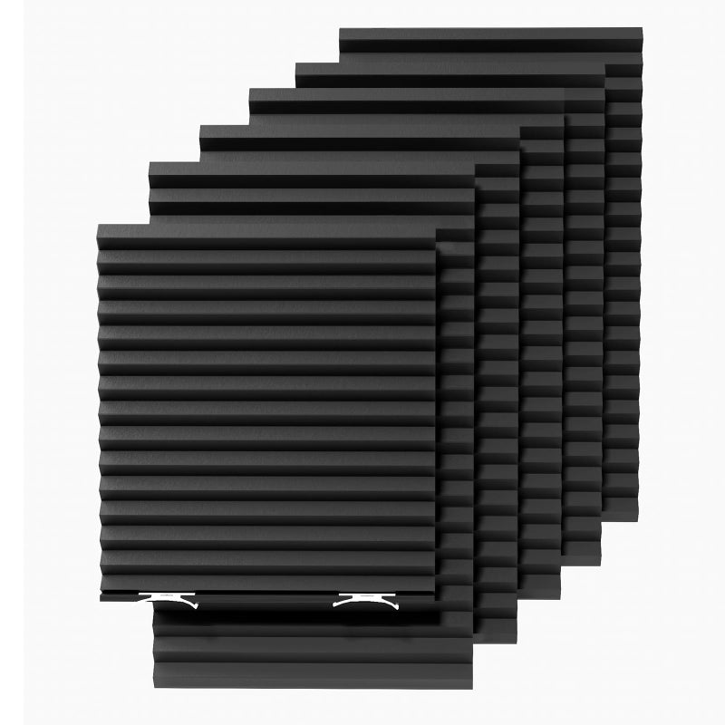 Touri 6 Packs Blackout Blinds, Temporary Blinds for Windows, Easy to Cut and Install, Window Shade 36" W x 72" L, Black Out Window Cover with 12 Clips, Black - Image 1