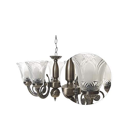 Weldecor Antique Brass Chandelier for Living Room - Elegant Jhoomer Pendant Lamp, Ceiling Decorative Fixture (Golden Brown) - Image 5