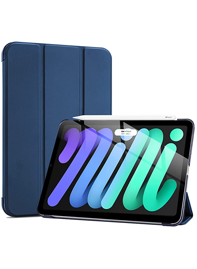 Procases ProCase iPad Mini 6 Case 8.3 Inch 2021 iPad Mini 6th Generation Case, Ultra Slim Stand Hard Back Shell Protective Smart Cover for iPad Mini 8.3” 6th Gen 2021 -Navy - Image 1