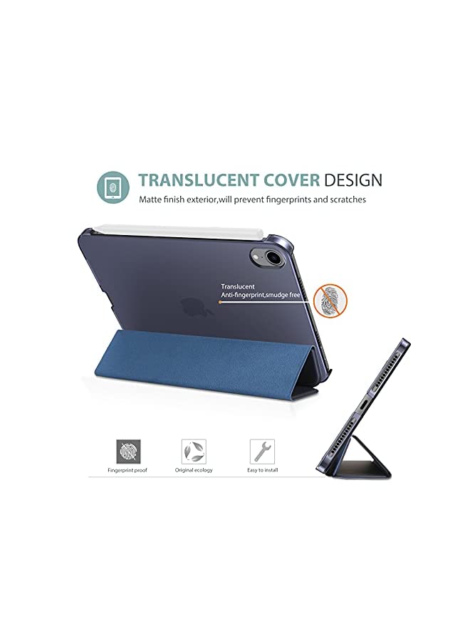 Procases ProCase iPad Mini 6 Case 8.3 Inch 2021 iPad Mini 6th Generation Case, Ultra Slim Stand Hard Back Shell Protective Smart Cover for iPad Mini 8.3” 6th Gen 2021 -Navy - Image 4