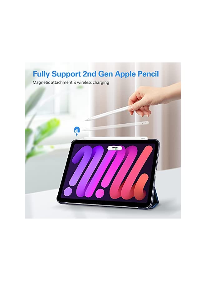 Procases ProCase iPad Mini 6 Case 8.3 Inch 2021 iPad Mini 6th Generation Case, Ultra Slim Stand Hard Back Shell Protective Smart Cover for iPad Mini 8.3” 6th Gen 2021 -Navy - Image 3