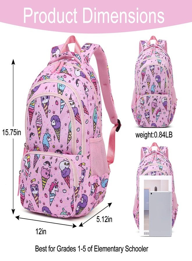 CLUCI Kids Backpack for Girls Bookbags Preschool Backpack Toddler Daycare School Bag Elementary Kindergarten Lightweight Waterproof Pink Unicorn - Image 4