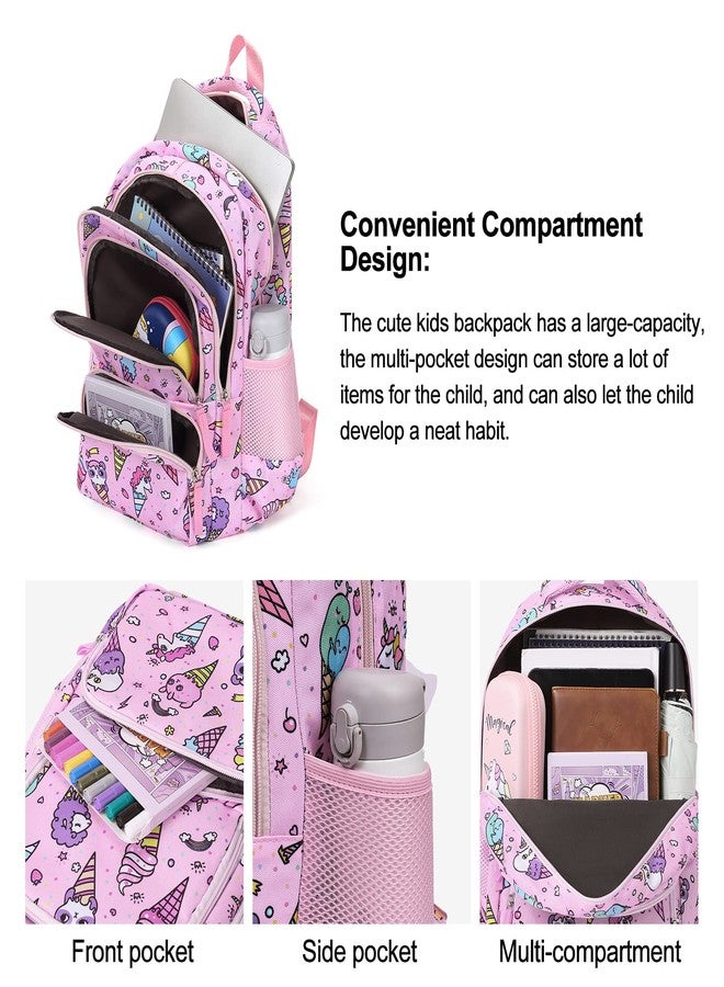 CLUCI Kids Backpack for Girls Bookbags Preschool Backpack Toddler Daycare School Bag Elementary Kindergarten Lightweight Waterproof Pink Unicorn - Image 5