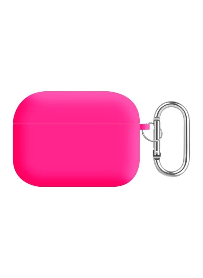 Generic Case Cover For AirPods Pro 2 PC Lining Silicone Bluetooth Earphone Protective Case Fluorescent Rose 