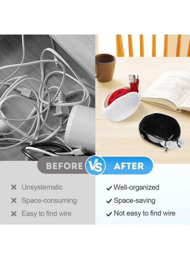 Automatic Cord Reel, Retractable Cable Reels, Small Roll Winder Case for USB Cables, Headset Cable, Data Cables, No More Tangled Cords - Image 4