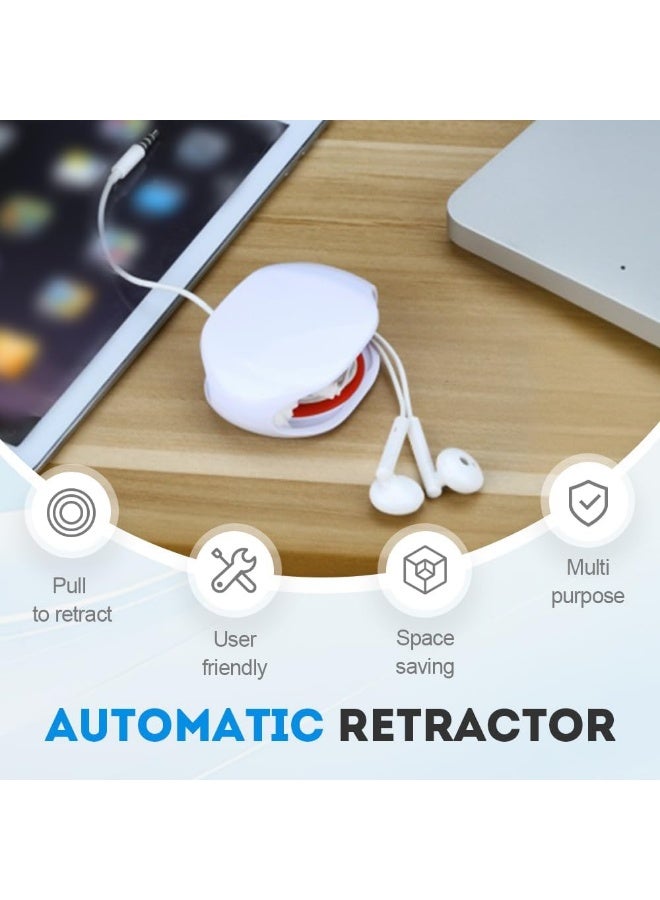 Automatic Cord Reel, Retractable Cable Reels, Small Roll Winder Case for USB Cables, Headset Cable, Data Cables, No More Tangled Cords - Image 2