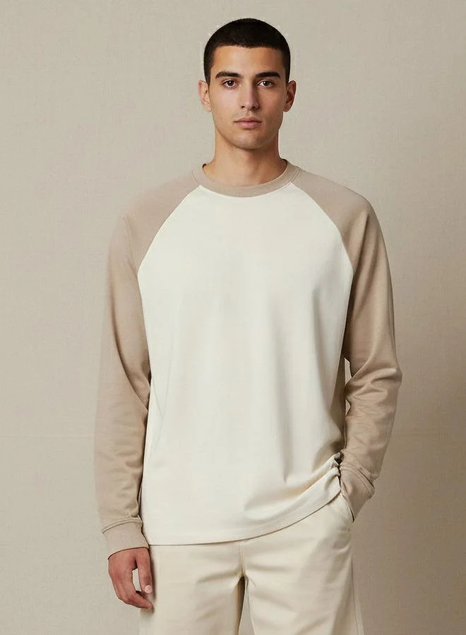 Lee Cooper Lee Cooper Men Regular Fit Crew Neck Raglan Sleeves T-shirt