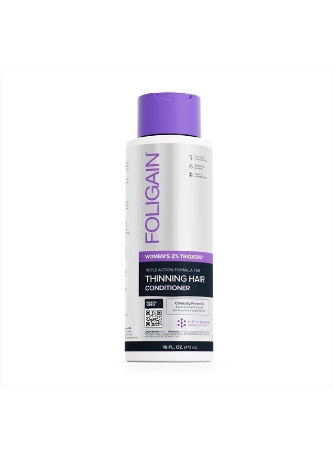 FOLIGAIN Triple Action Conditioner For Thinning Hair For Women with 2% Trioxidil | Hair Stimulating Conditioner | Women's Volumizing Conditioner (16oz) (15244) - Image 1