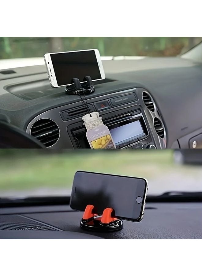 حامل الهاتف العالمي الأسود للسيارة 360 درجة قابل للدوران حامل لوحة القيادة لملاحة GPS - Image 4