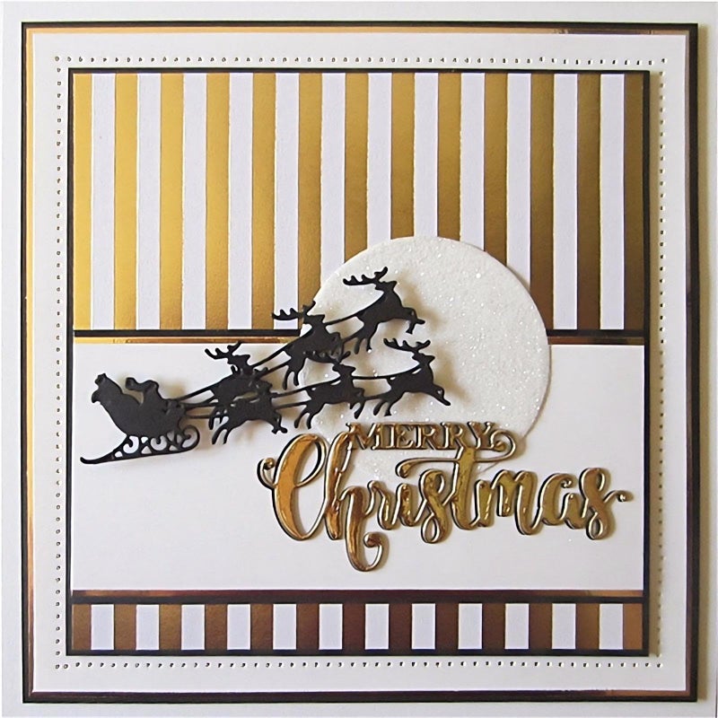 Briartw 8pcs/Set Christmas Phrases Cutting Dies for Card Making,Carbon Steel Embossing Stencil for DIY Decoration Scrapbooking,Greetings Card,Invitation,Make Gifts for Family and Friends - Image 5