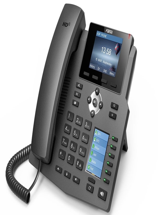 فانفيل هاتف Fanvil Enterprise IP X4 بأربعة خطوط SIP يدعم تقنية PoE وشاشة ملونة مقاس 2.8 بوصة - Image 3