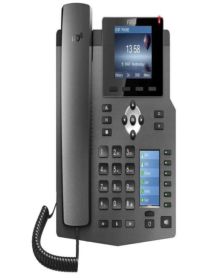 فانفيل هاتف Fanvil Enterprise IP X4 بأربعة خطوط SIP يدعم تقنية PoE وشاشة ملونة مقاس 2.8 بوصة - Image 1