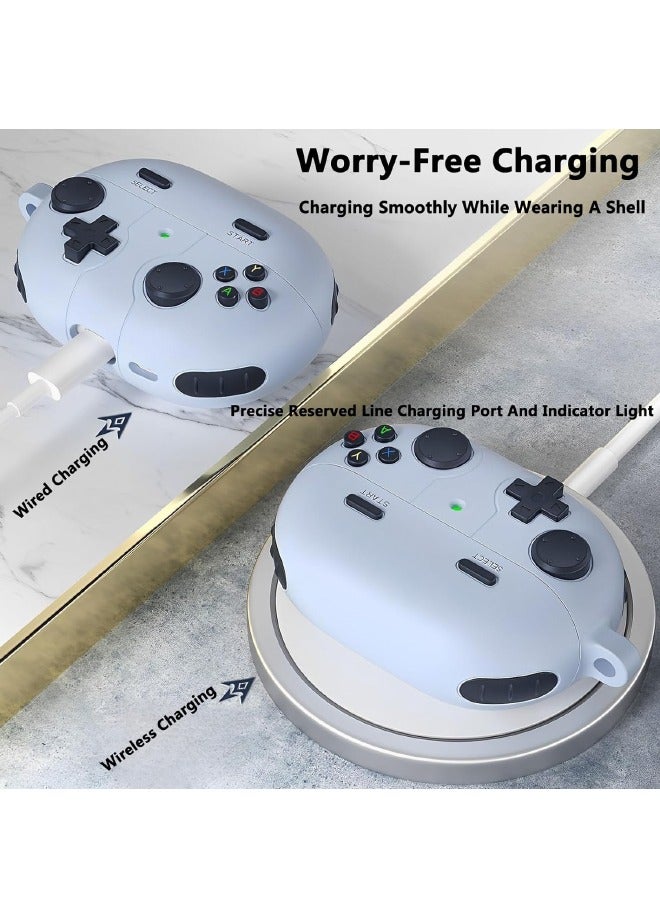 اليشمك حافظة هواوي FreeBuds Pro 3، تصميم ثلاثي الأبعاد لوحدة التحكم في الألعاب، غطاء FreeBuds Pro 3 مع سلسلة مفاتيح للرجال والنساء، غطاء حماية من السيليكون الناعم المقاوم للصدمات لهاتف هواوي FreeBuds Pro 3، - Image 5