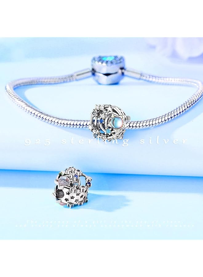 erorex 925 Sterling Silver Charms Beads For Bracelets Necklaces Boho Dream Catcher Star Moon Shell Cat Butterfly Heart Airplane Pendant Blue Purple Colorful Jewelry Birthday Gift For Women Men - Image 5