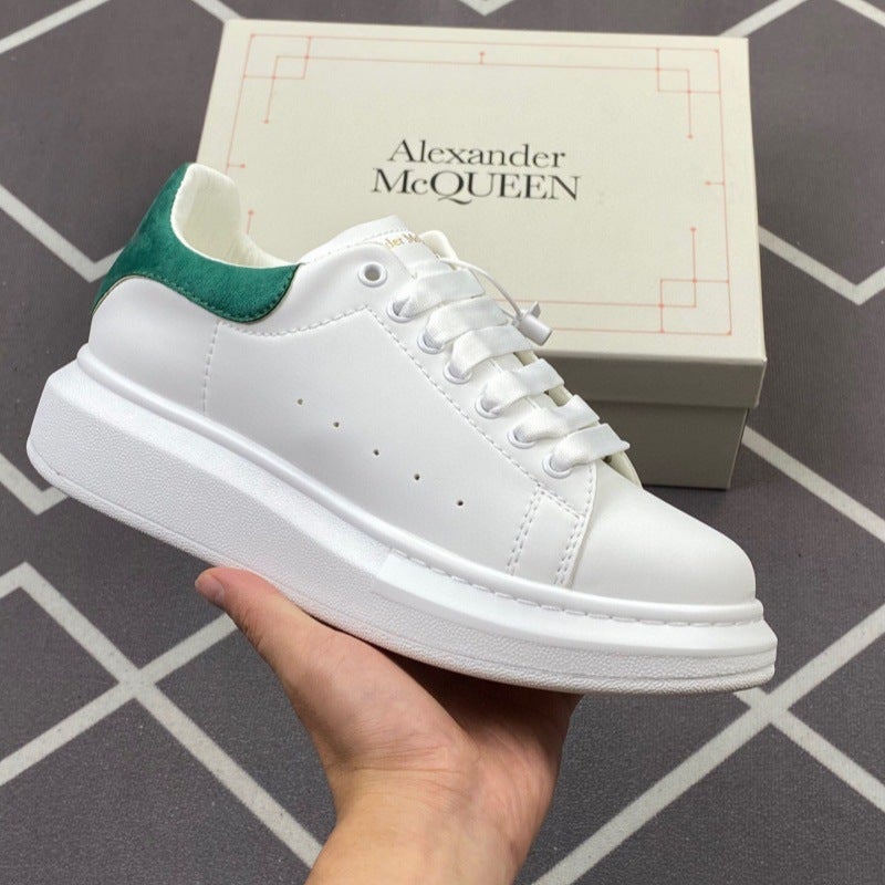 Putian Flat-Soled New Mcqueen Style Men''s and Women''s White Shoes, Thick-Soled Height-Increasing Platform Shoes, Versatile Casual Sneakers for Couples - Image 1