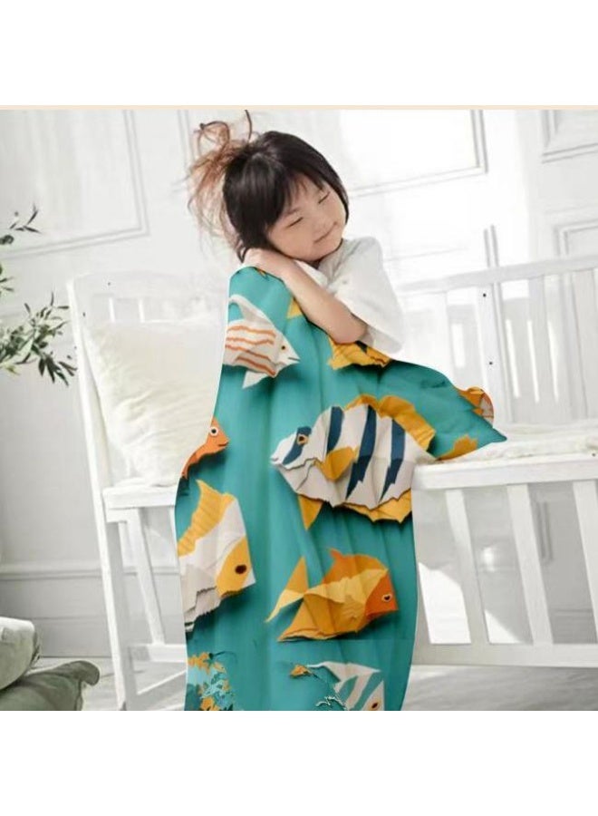 general Children's or student cartoon flannel thin blanket (warm and comfortable, suitable for sleep, games) 100cm*150cm - 334 - Image 3