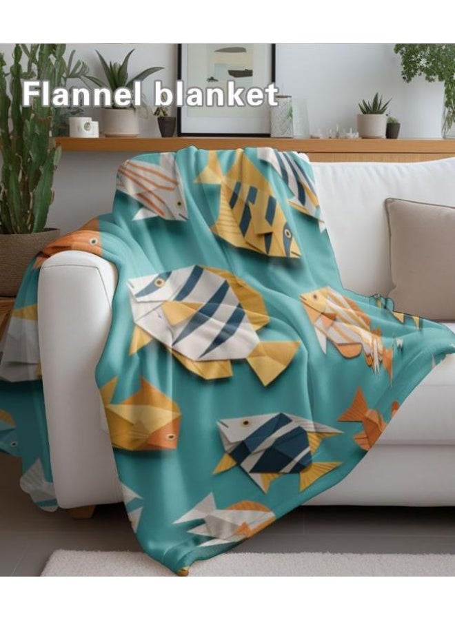 general Children's or student cartoon flannel thin blanket (warm and comfortable, suitable for sleep, games) 100cm*150cm - 334 - Image 1