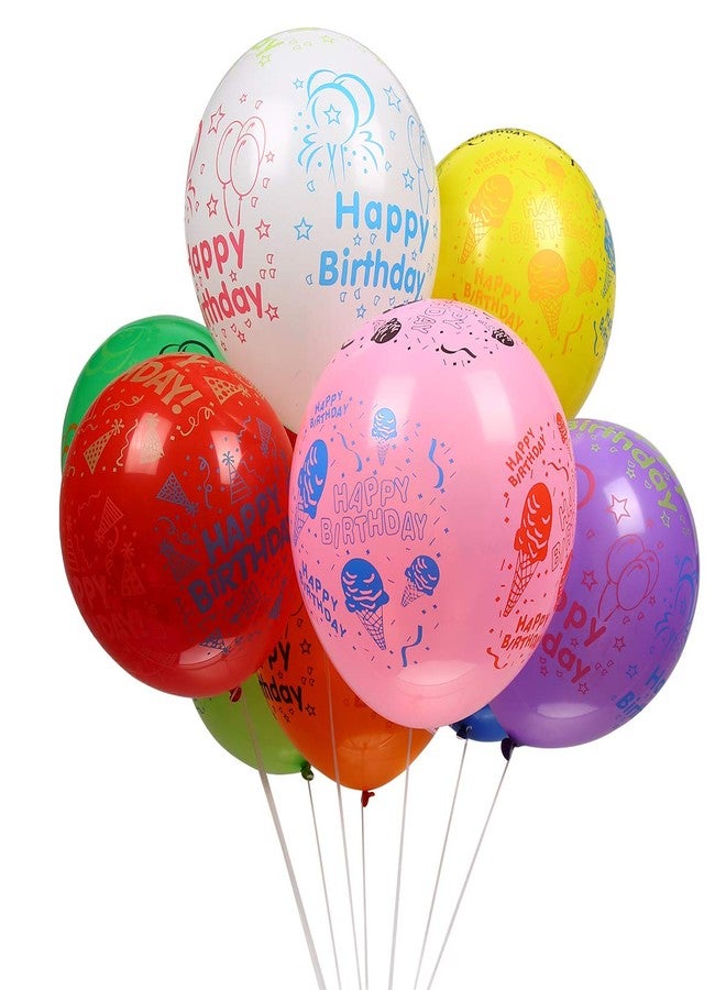 بيستاري بالونات عيد ميلاد سعيد، 50 بالون ملون مطبوع عليه عبارة "عيد ميلاد سعيد" لتزيين الحفلات (تشكيلة متنوعة من بالونات عيد الميلاد) - Image 4