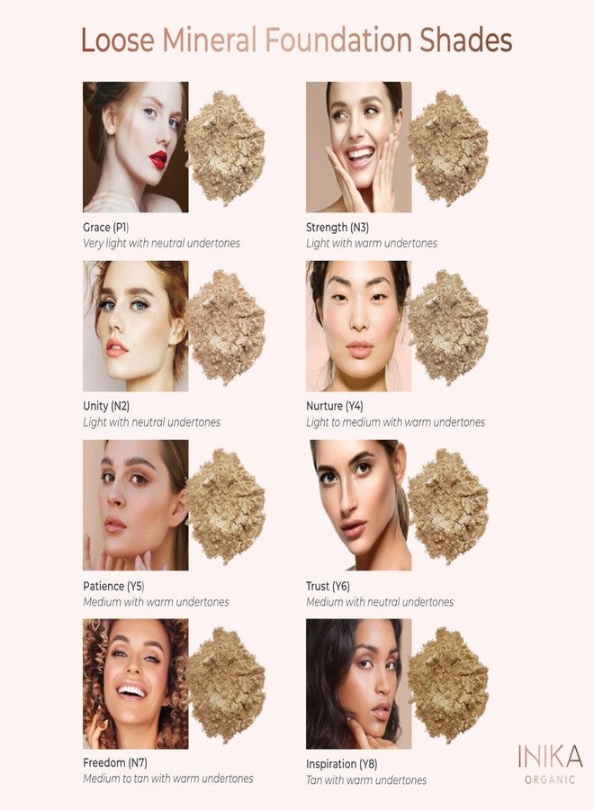 INIKA فFoundation مسحوق معدني عضوي من INIKA مع SPF 25 - مكياج نباتي، مظهر طبيعي، تغطية قابلة للبناء، إشراقة خالية من العيوب، تغطية للبقع، خالي من القسوة، تعبئة مستدامة، حرية، 8غ - Image 3