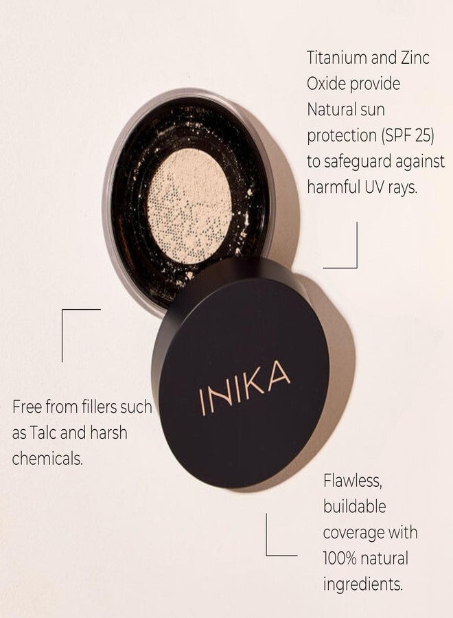 INIKA فFoundation مسحوق معدني عضوي من INIKA مع SPF 25 - مكياج نباتي، مظهر طبيعي، تغطية قابلة للبناء، إشراقة خالية من العيوب، تغطية للبقع، خالي من القسوة، تعبئة مستدامة، حرية، 8غ - Image 2