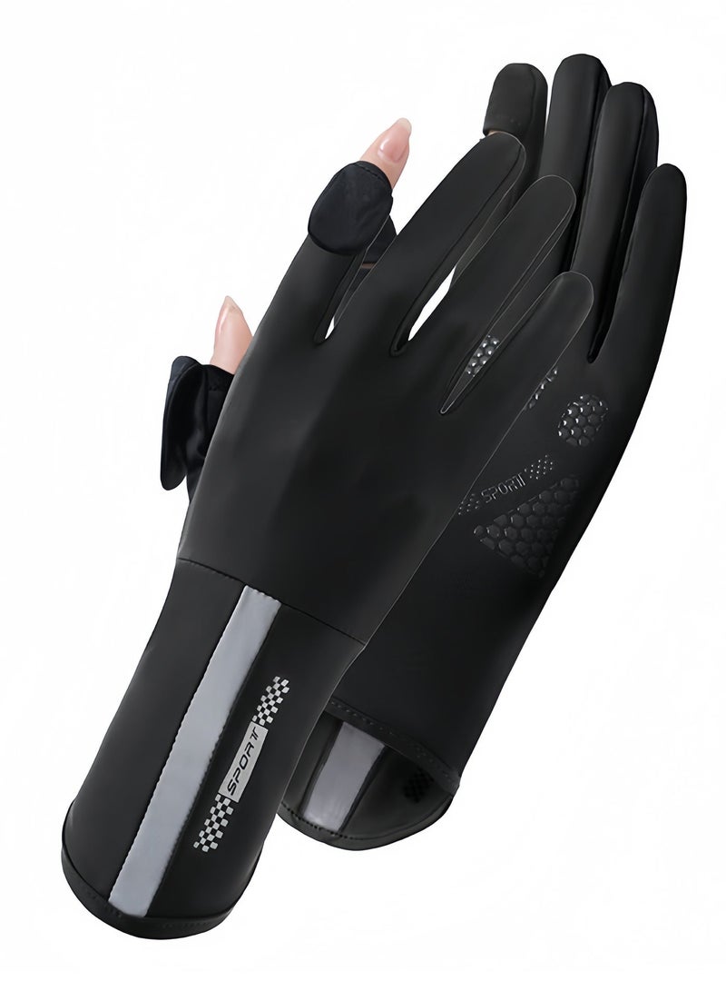 Women Driving Gloves Summer UV Sun Protection Gloves Non-Slip Touchscreen Ice-Silk Sunblock Gloves for Cycling Riding - Image 1