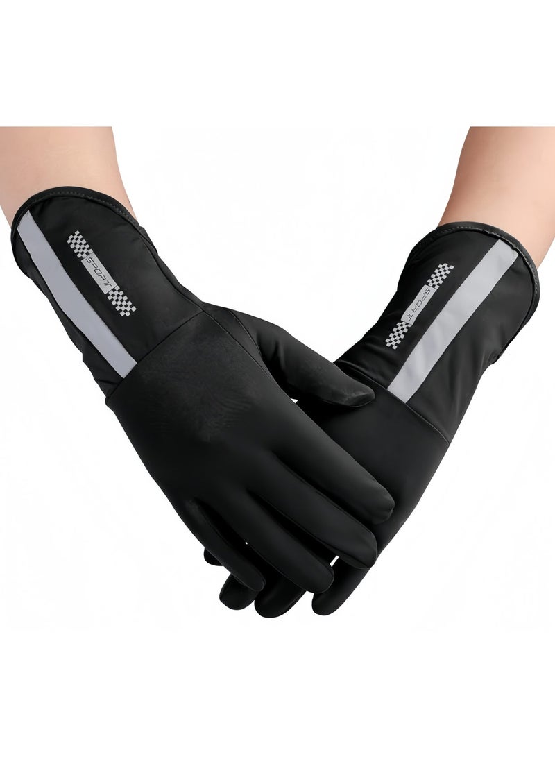 Women Driving Gloves Summer UV Sun Protection Gloves Non-Slip Touchscreen Ice-Silk Sunblock Gloves for Cycling Riding - Image 4