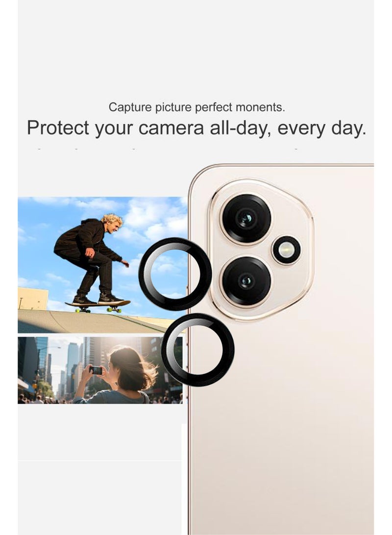LENS SHIELD For Honor 400 5G Back Camera Lens Glass Protector / Lens Shield / Scratch-Resistant Camera Glass Protector - Black - Image 3