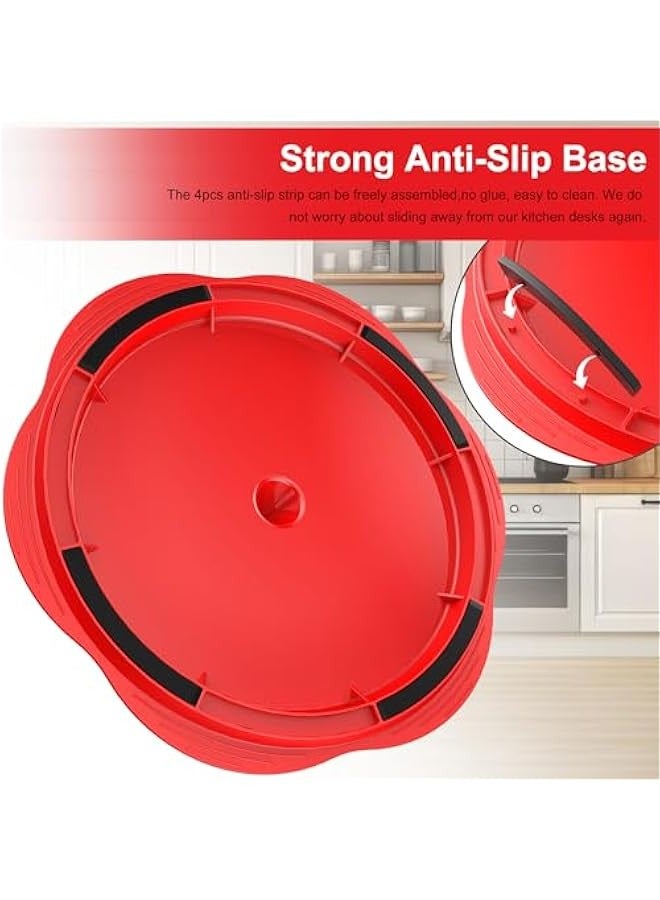 Chicken Shredder with Separate Plate, Large Meat Shredder Tool Twist with Transparent Lid&Brush, Visible Manual Chicken Breast Shredder, Dishwasher Safe, Ergonomic Handle, Easy to Clean (Red) - Image 4