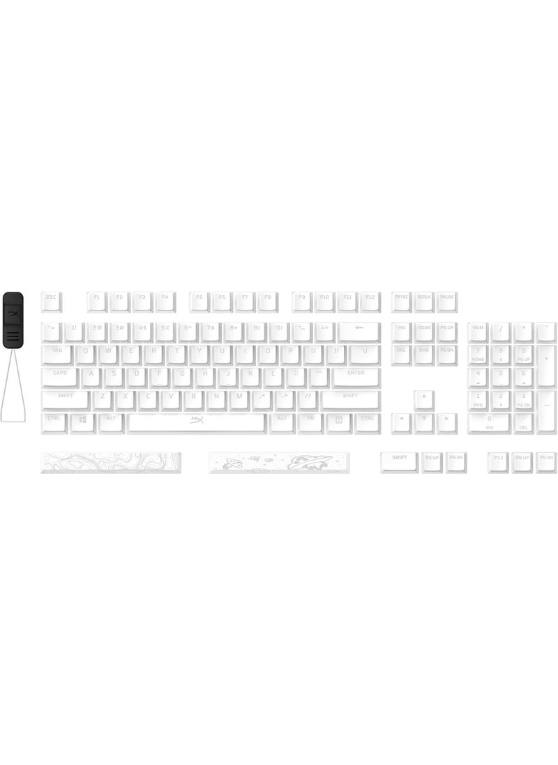 HYPERX HyperX Pudding Keycaps 2  Full Key Set  PBT  112 Keys White  - Image 1