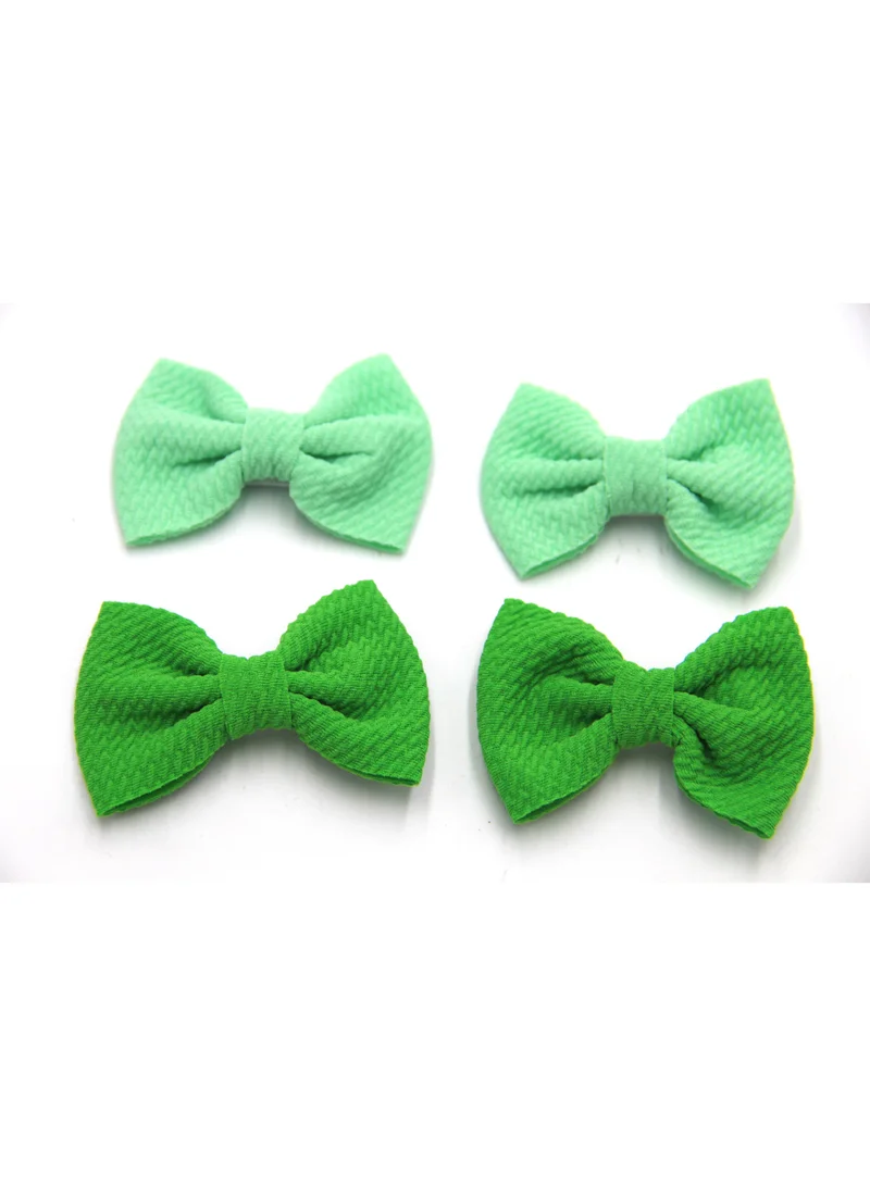 D'Daniela D'Daniela Nisha Ribbon Bow Clip Set For Babies and Girls -  Sea Green & Green