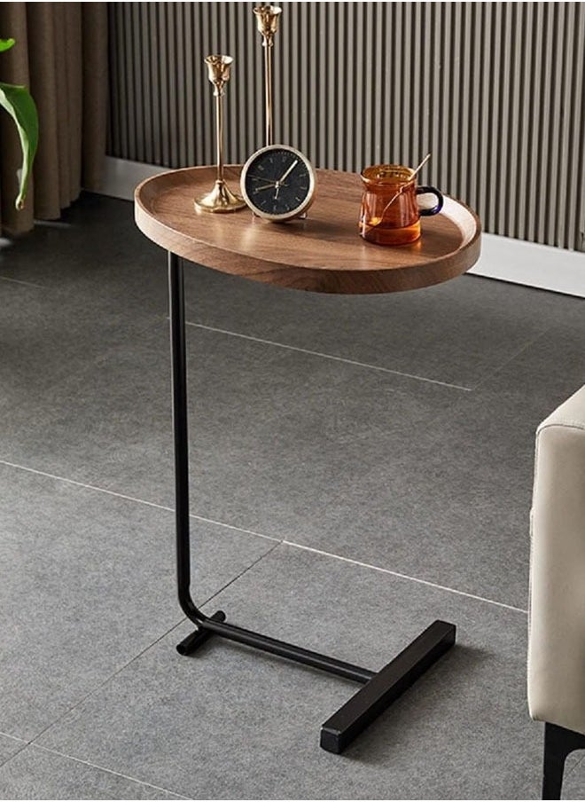 Cady One Wooden side table for sofa and bed, modern and simple design with sturdy metal frame, portable coffee and tea table  - Image 1