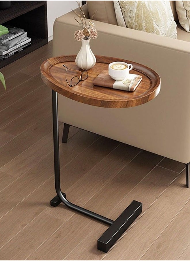 Cady One - Wooden side table for sofa and bed, modern and simple design with sturdy metal frame, portable coffee and tea table - Image 1