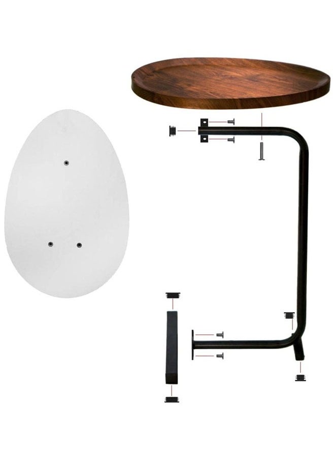 Cady One - Wooden side table for sofa and bed, modern and simple design with sturdy metal frame, portable coffee and tea table - Image 1