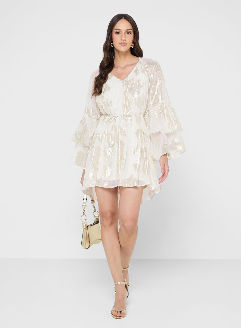 فيرو مودا فستان بأكمام مكشكشة - Image 1