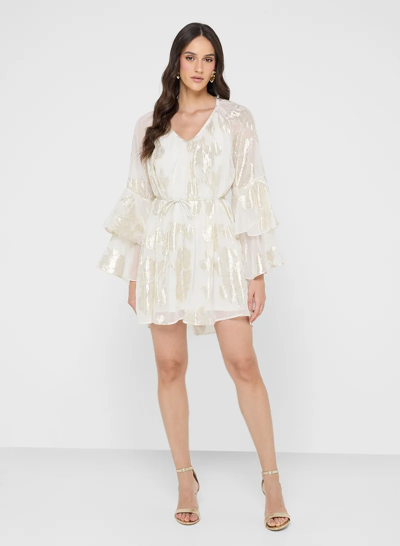 VERO MODA Ruffle Detail Sleeve Dress