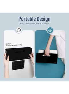 Loukin Magnetic File Holder, Vertical File Folder Organizer, Wall Mount File Organizer For Whiteboard, Refrigerator, File Cabinets, Office Wall Organizer For Mail, Paper, Documents, Letters (Black)  - Image 4