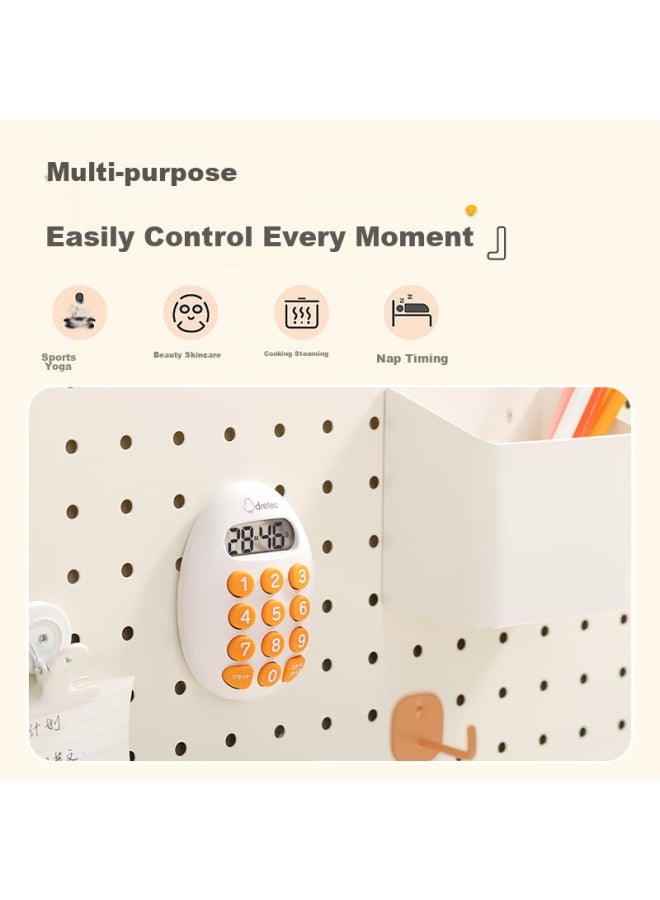Dretec Timer, Kitchen Timer, Learning Timer, Cycle Manager, Children'S Alarm Clock, Clock With Digital Keyboard - Image 4
