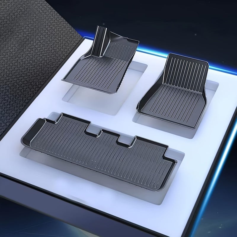 TPE Floor Mats for Model Y 2020-2024 Waterproof Easy Clean Set - Image 2