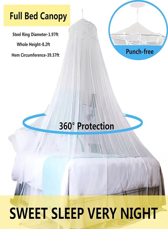 Eimilaly Bed Canopy Mosquito Net with 250pcs Warm White Curtain Lights, for Girls Room Decor or Theme Party, Pink/Warm Lights - Image 4